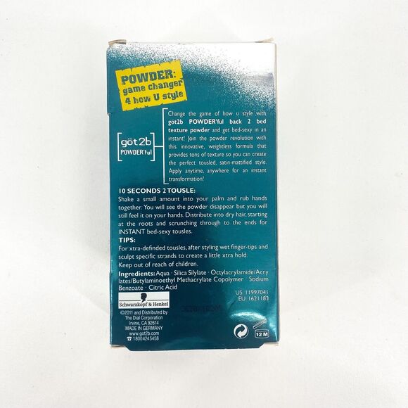 Schwarzkopf Got2b POWDER'ful Back 2 Bed Texture Powder 0.35 oz 10 Second Tousle - Picture 2 of 2